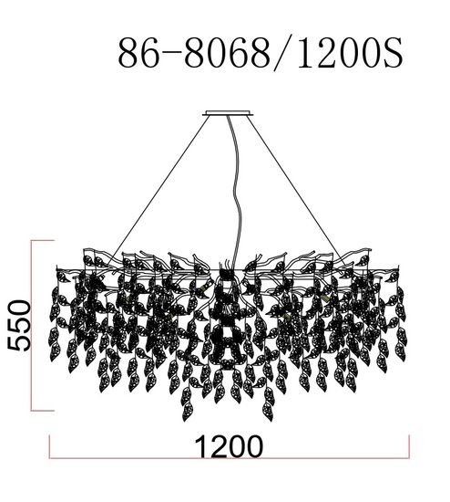 86-8068/1200S Люстра d.120*45 см, металл цвет хром