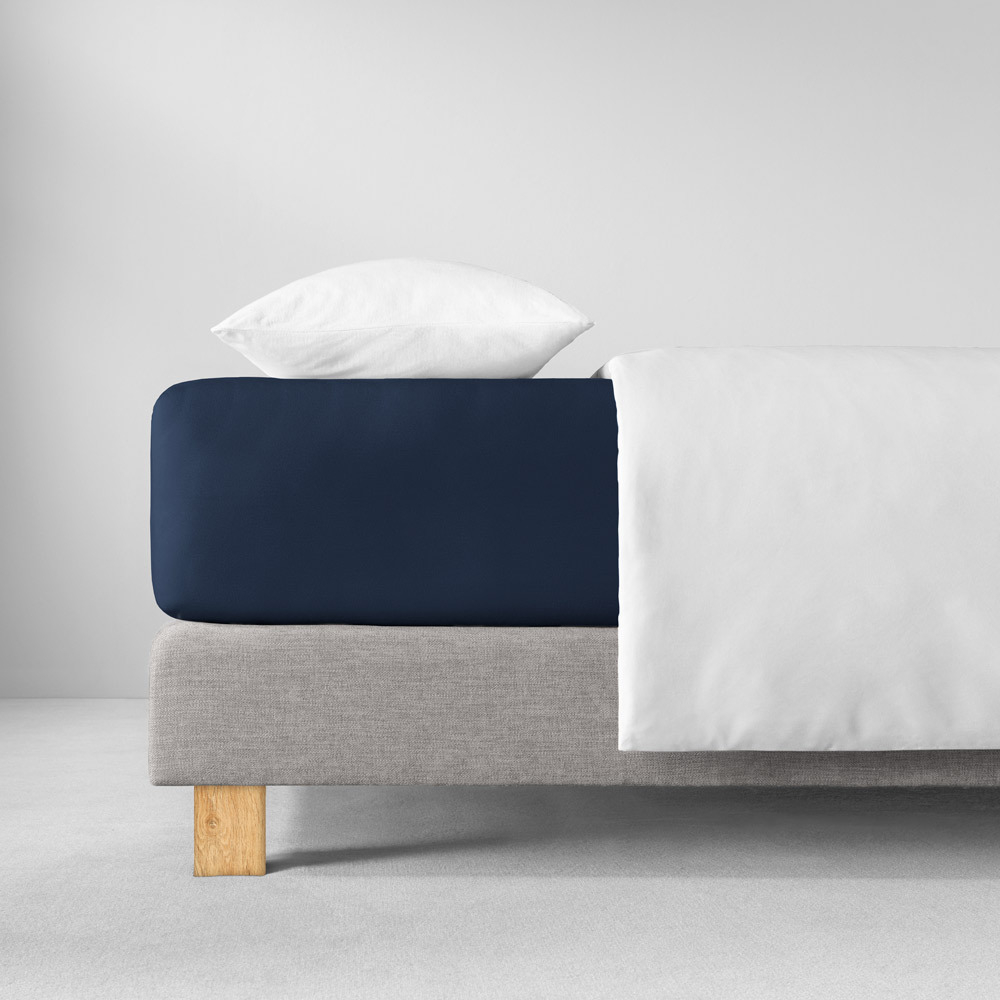 Простыня на резинке 100x200 Estella 635 saphir синяя