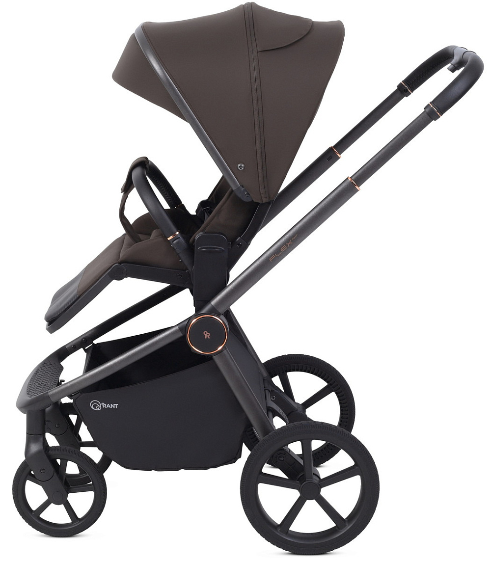 Детская коляска Rant Flex Therm Soft 4 в 1 с автокреслом Miro Black и база Shine Brown