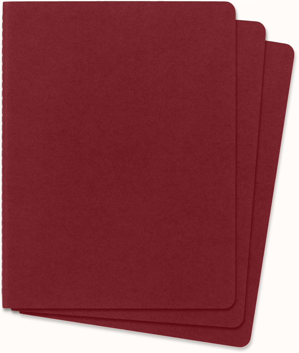 Блокнот Moleskine Cahier Journal CH123 XLarge 190х250мм 120стр. нелинованный клюквенный (3шт)