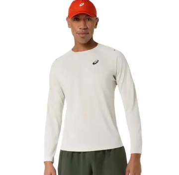 Мужская теннисная футболка с длинным рукавом Asics Match Long Sleeve - soft oat