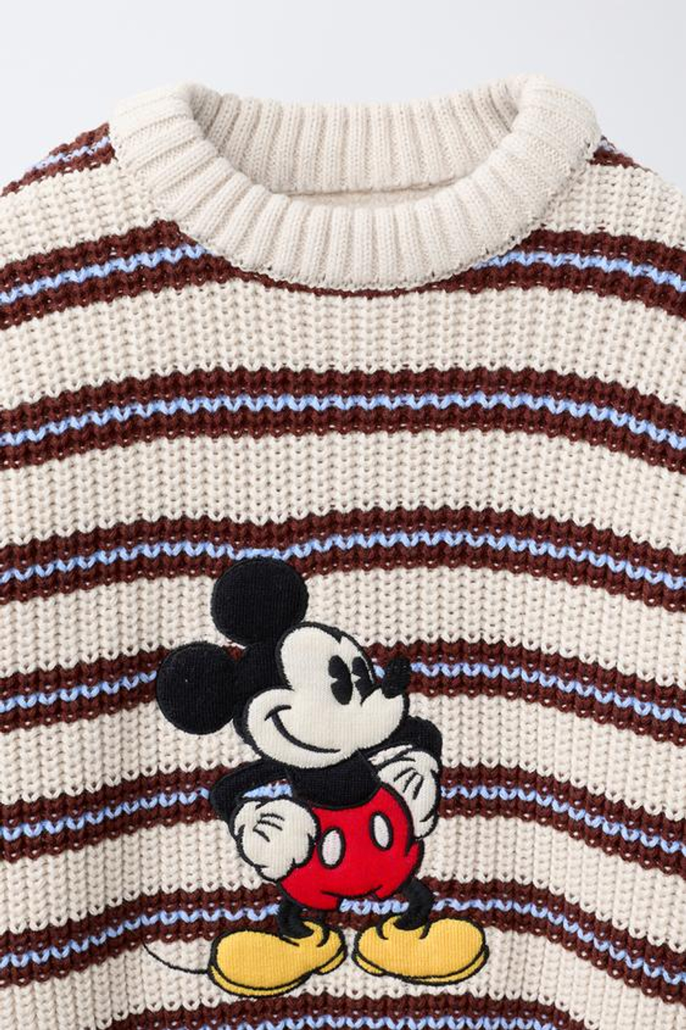ZARA СВИТЕР В ПОЛОСКУ MICKEY MOUSE © DISNEY, КОРИЧНЕВО-СИНИЙ