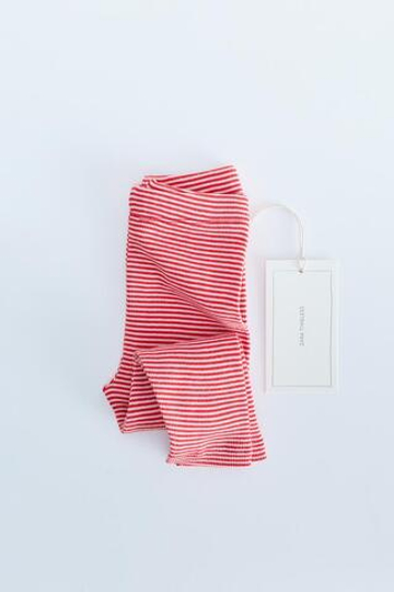 ZARA TIMELESS — ЛЕГГИНСЫ В ПОЛОСКУ, КРАСНЫЙ