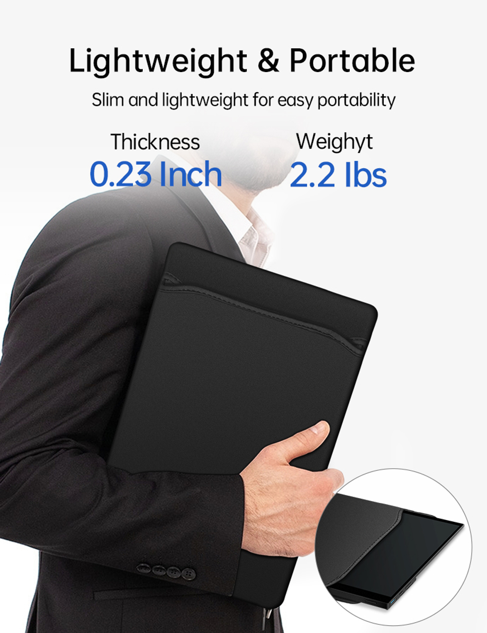 15.6" Портативный сенсорный игровой монитор VChance SF15T 1920x1080, 60 Гц, IPS