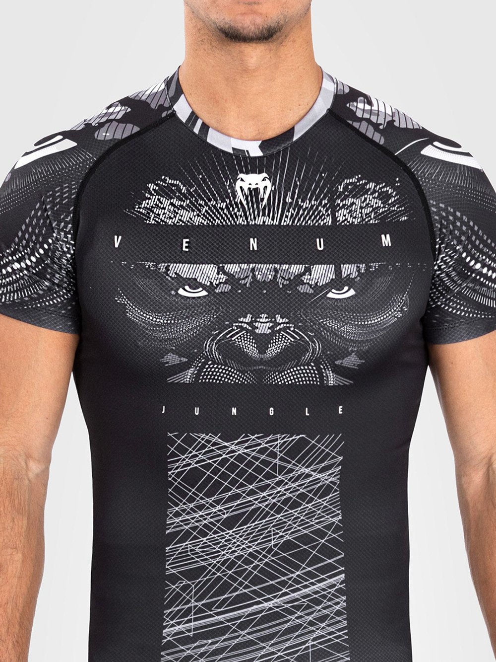 Рашгард Venum Gorilla Jungle Black/White S/S