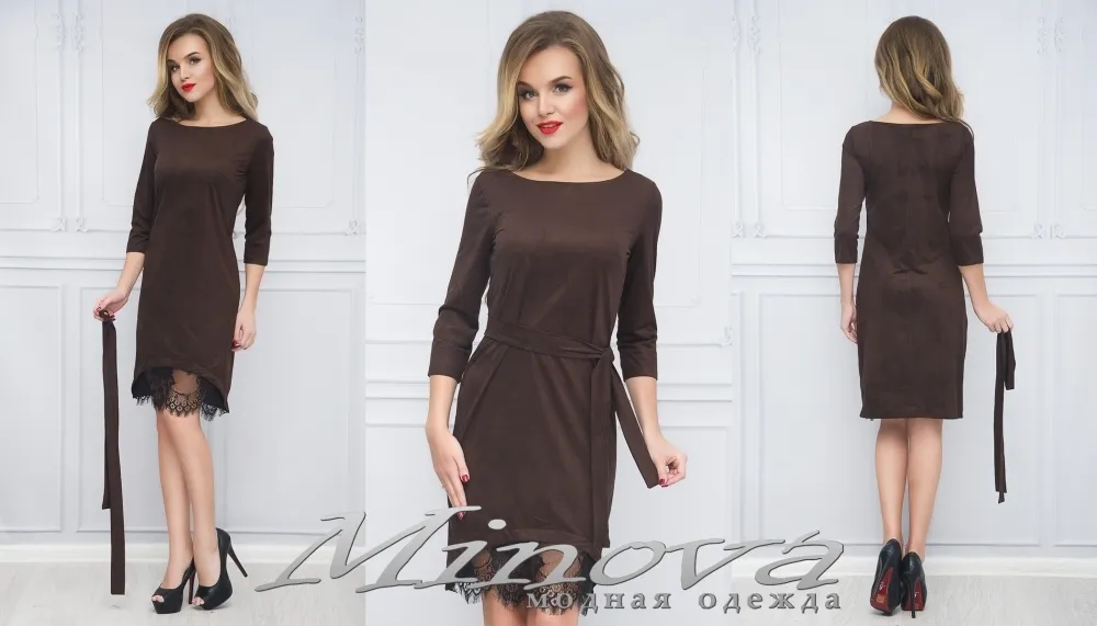 Платье 8571 (шоколад) Minova
