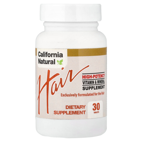 California Natural, для волос, 30 таблеток