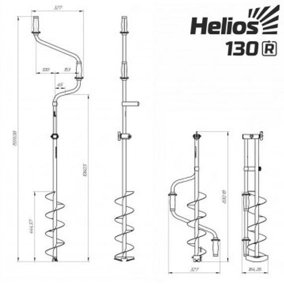 Ледобур Тонар HELIOS HS-130D (R) (правое вращение) LH-130RD