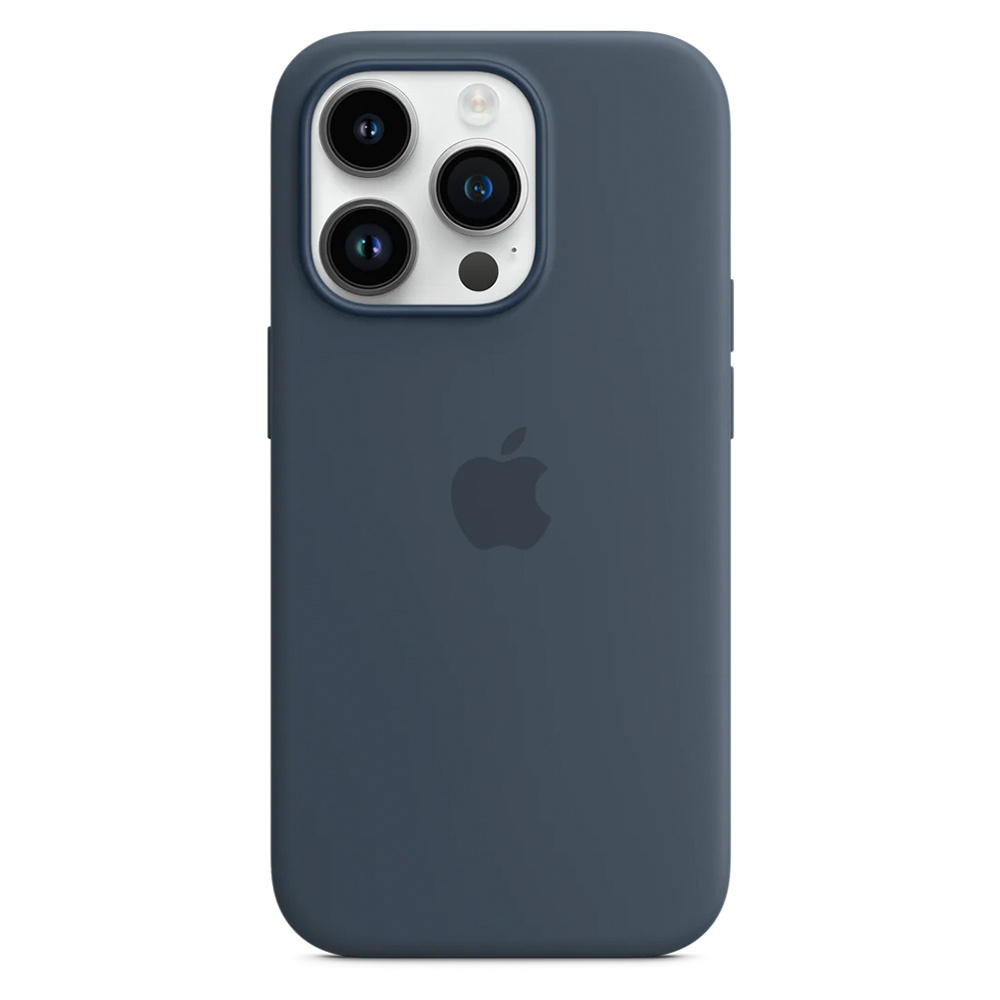 Силиконовый чехол с поддержкой MagSafe Apple Silicone Case для iPhone 14 Pro, Storm Blue (Штормовое небо)