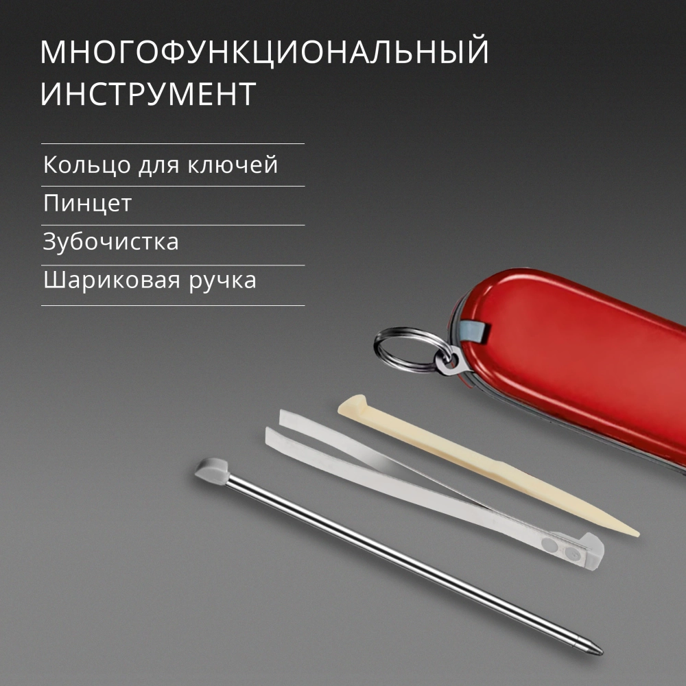 Нож перочинный Victorinox Companion, 91 мм, 16 функций, красный, картонная коробка