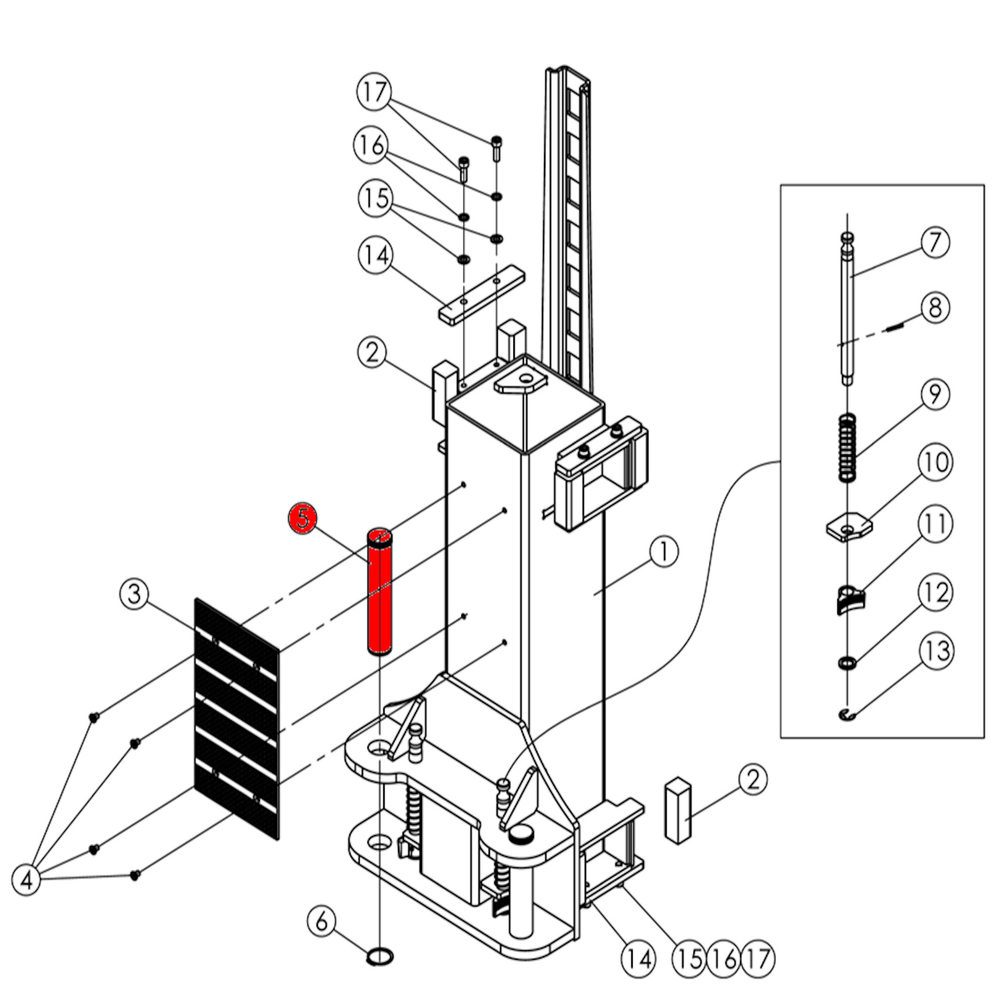 Ось крепления лапы V2-5.5, V2-5.5L