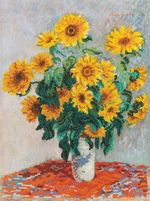Алмазная (кристальная) мозаика Фрея, Букет подсолнухов, Клод Моне, 30х40 см