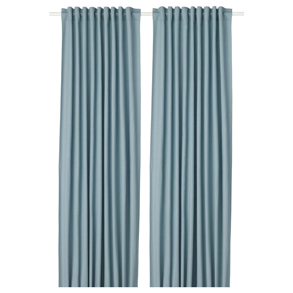 Комплект штор IKEA TIBAST (ТИБАСТ), Голубой, 145x250 см, 2 шт
