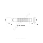Сифон для умывальника/мойки гофрированный 1 1/2"x40/50 удлиненный выпуск с нержавеющей решёткой D=70мм АНИ Пласт G716