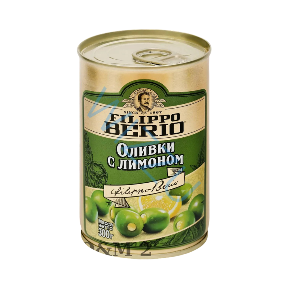 Оливки с лимоном, 300 Г, FILIPPO BERIO