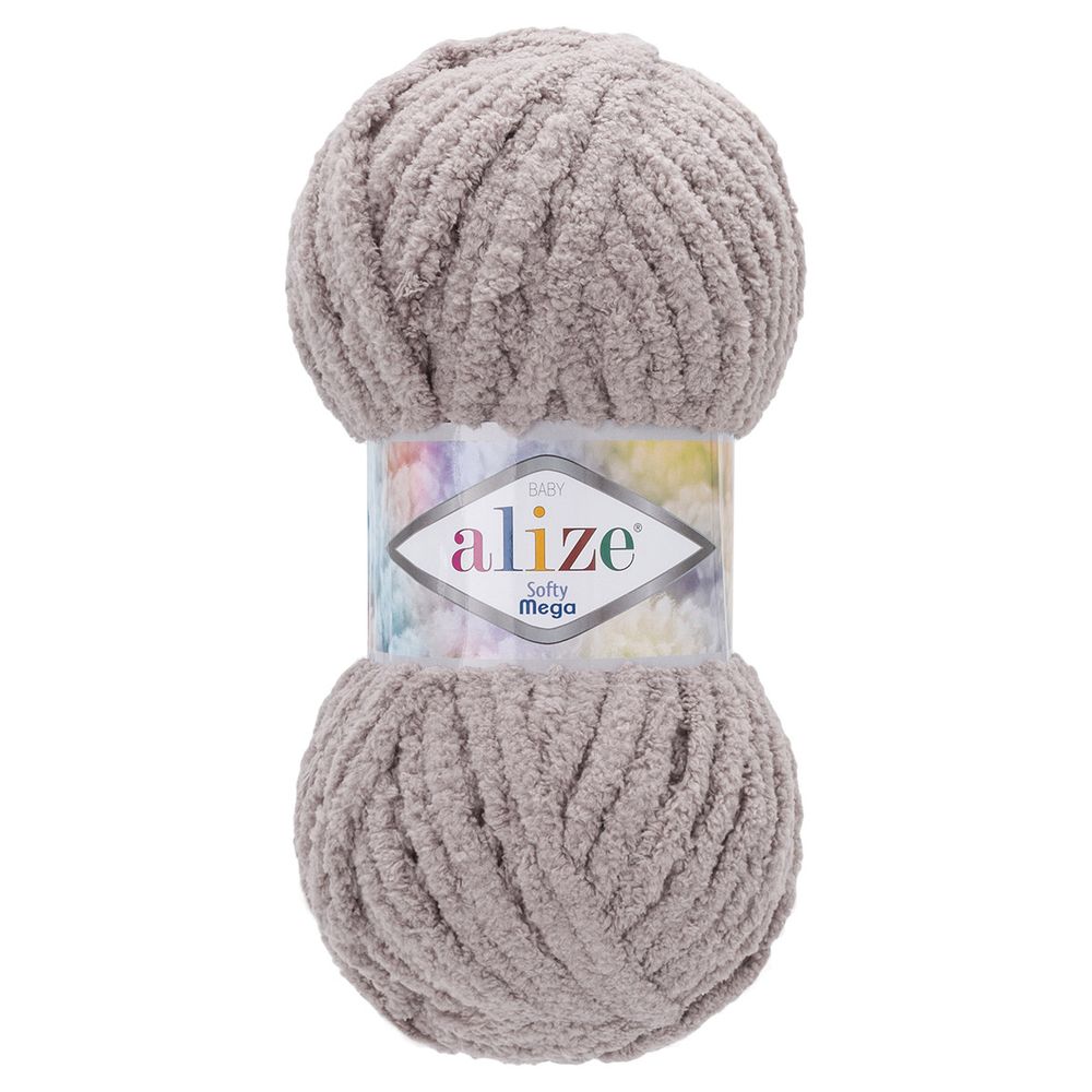 Пряжа Alize (Ализе) Softy Mega / уп.5 мот. по 100 г, 70м, 268 тауп