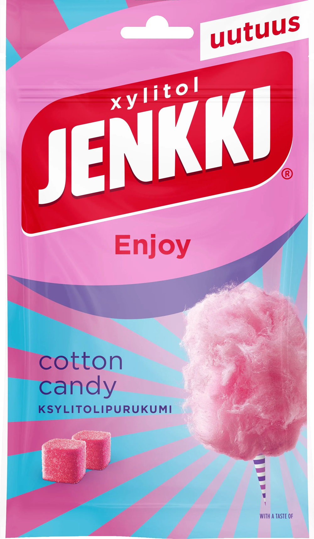 Жевательная резинка Jenkki Enjoy "Сладкая вата" 70 г (из Финляндии)