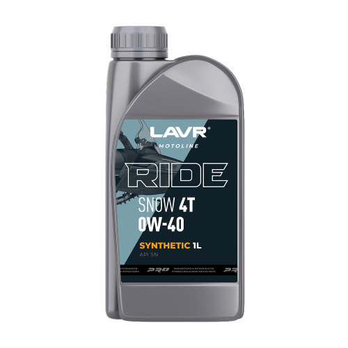 Моторное масло LAVR MOTO RIDE SNOW 4T 0W40 SN, 1 л LN7763