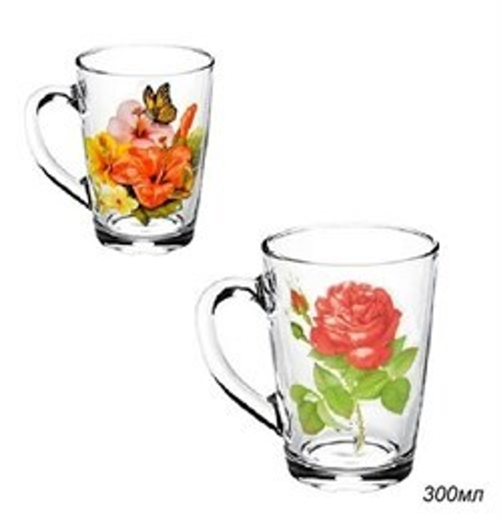 Кружка для чая 1334 Коллекция цветов микс