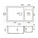 Мойка Omoikiri Tedori 86-2-LB-WH Tetogranit | Белый