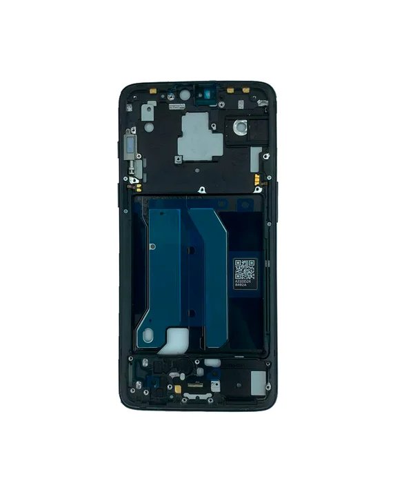 Средняя часть корпуса (рамка) для OnePlus 6 черная (Mirror Black/Midnight Black)