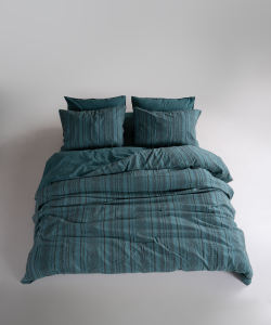 Lımasso КПБ 4 пр. Coastal Trio Dark Green ЕВРО пододеяльник 200*220, простынь 240*260, наволочки 50*70 2шт