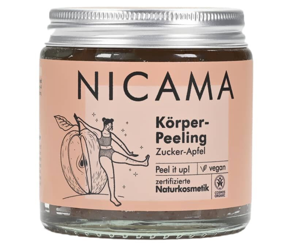 Скраб для тела с ароматом сахара и яблока NICAMA, 140 гр