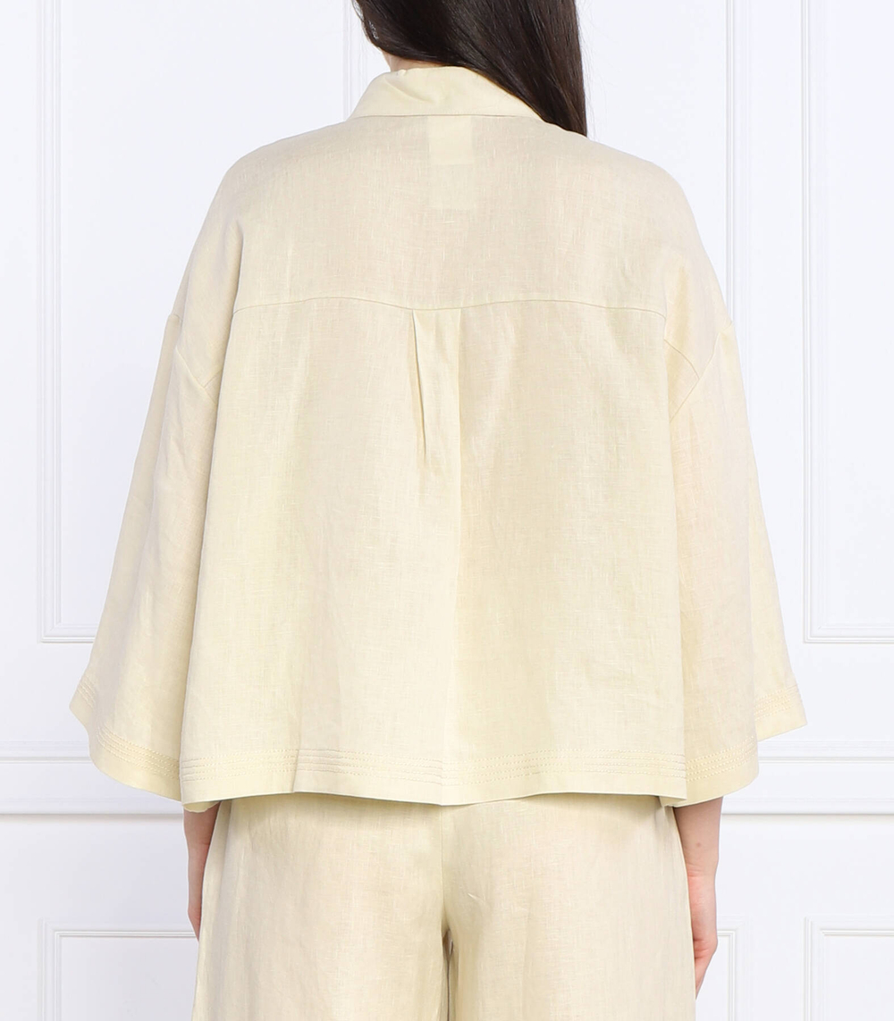 Льняная рубашка ANGORA Max Mara Leisure - бежевый(311103366)