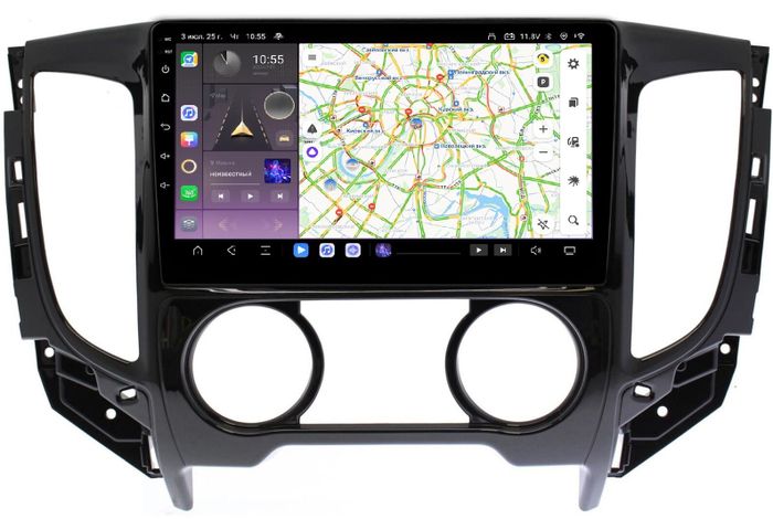 Магнитола для Mitsubishi L200 2015-2024 (кондиционер), FIAT Fullback - Kuberg QLed, Android 13, Быстрейшая, CarPlay, SIM-слот