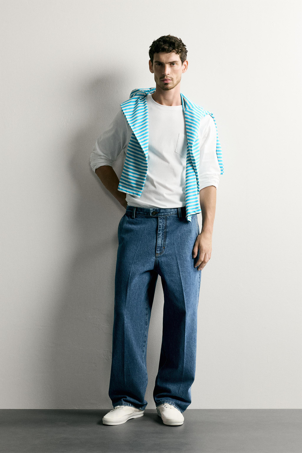 ДЖИНСОВЫЕ БРЮКИ ЧИНОС REGULAR FIT — ZARA