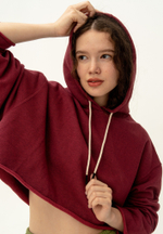 Худи Bowery NYC укороченное оверсайз Ruby