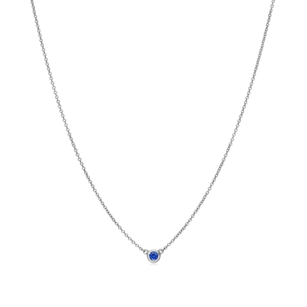 Подвеска из платины с синим сапфиром, Tiffany 💠 Yard - В наличии