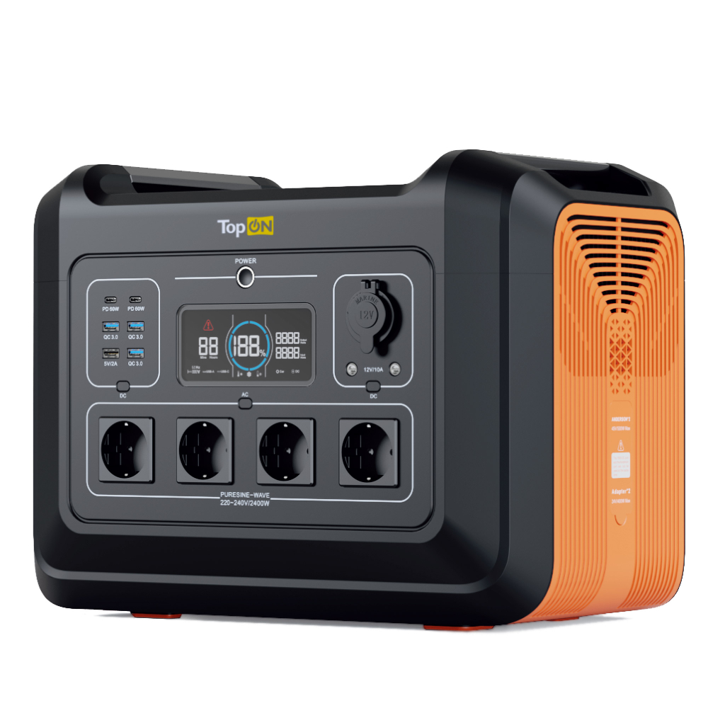 Портативная зарядная станция TopON TOP-X2400 697500mAh черный