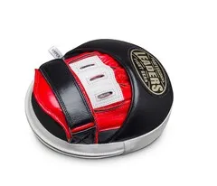 Лапы тренерские LEADERS MID-AIR HYPER BK/RD/WH (ONE, кожа, черный/красный/белый)