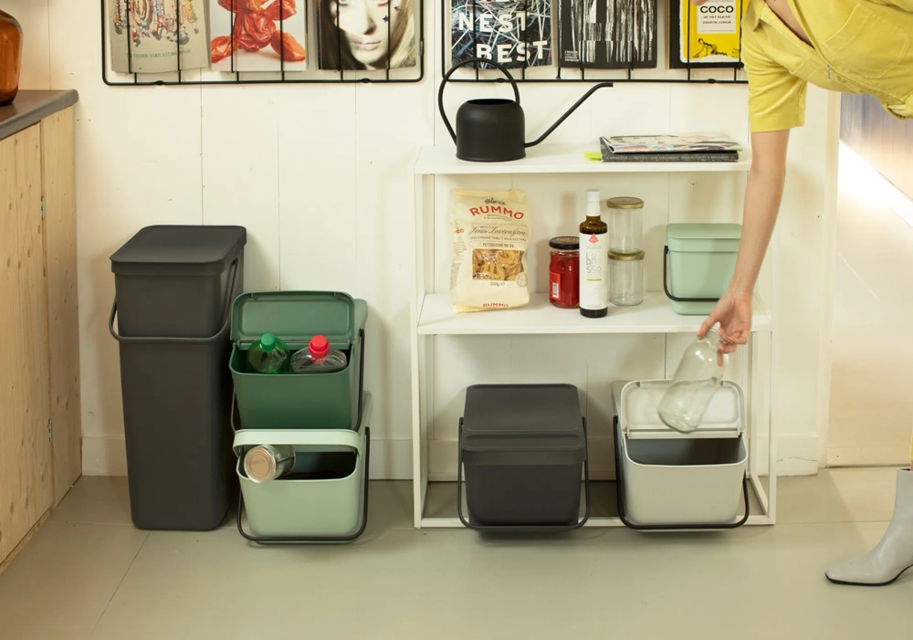 Brabantia Контейнер для мусора Sort & Go 20л для сортировки, серый 277726