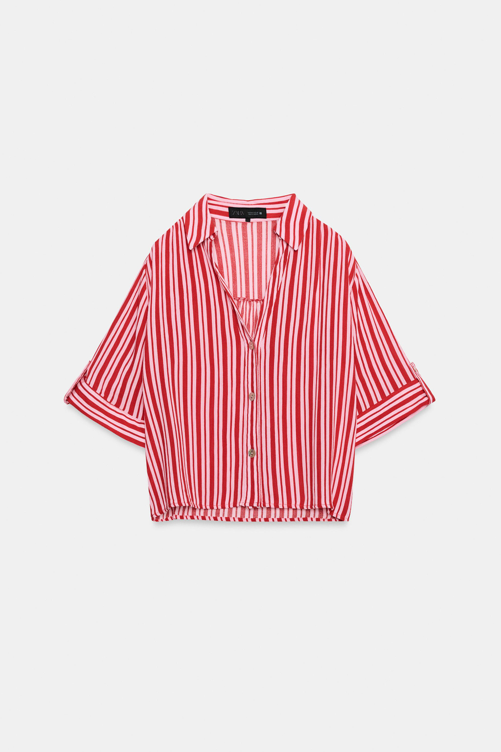 РУБАШКА СВОБОДНОГО КРОЯ В ПОЛОСКУ — ZARA