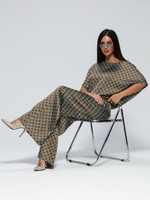 Костюм летний шелковый "ART SILK", 713.9060.09.13, цвет ромб шоколад