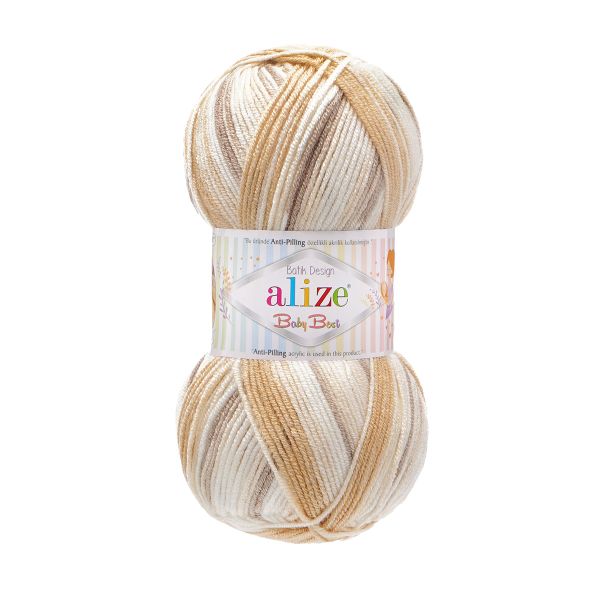 Пряжа Alize (Ализе) Baby Best Batik / уп.5 мот. по 100 г, 240м, 7541 секционный