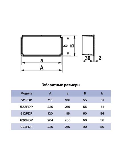 Заглушка PDP 60х120 пластик ERA