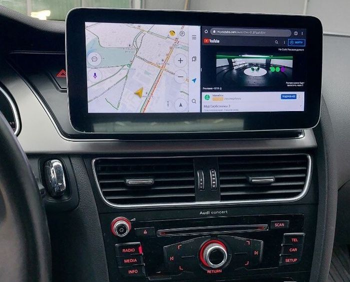 Магнитола для Audi A4 B8, A5 (8T) 2007-2016 (с джойстиком MMI) - RDL-8201MMI монитор 10.25" на Android 13, Быстрая, CarPlay, 4G SIM-слот