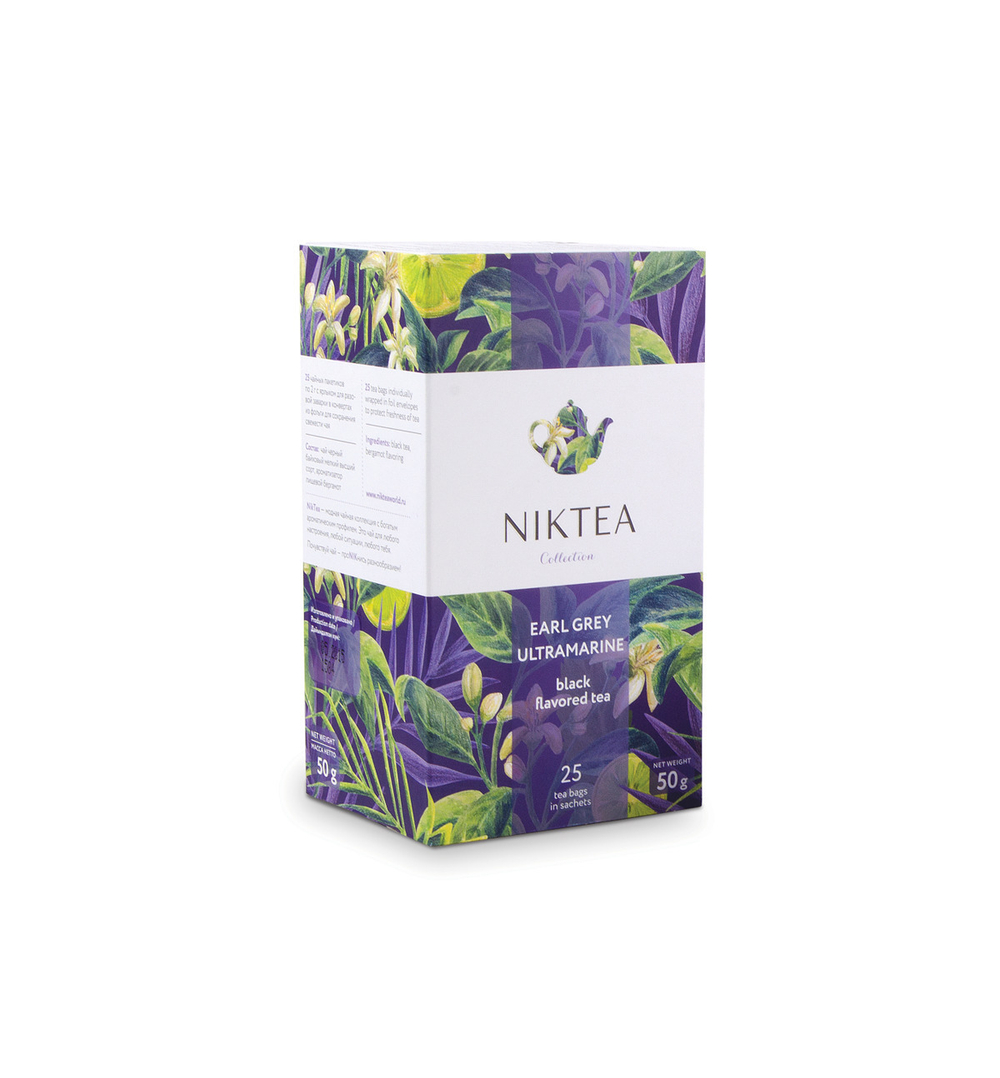 Niktea Earl Grey Ultramarine / Эрл Грей Ультрамарин, чай черный в пакетиках, 25 шт.