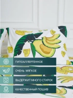 Постельное белье евро бязь Фруктовый рай 100% хлопок, евро комплект наволочки 70х70 простыня 220х240