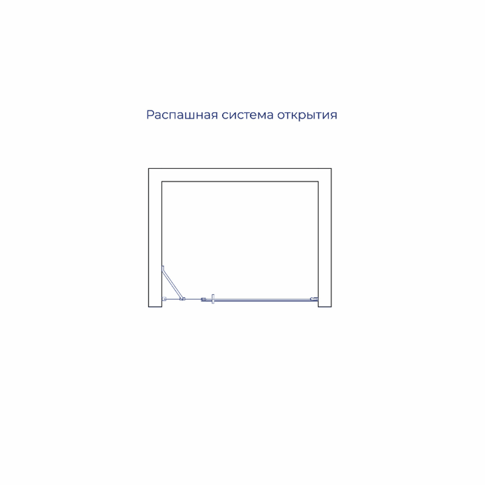 Душевая дверь RGW LE-008 (LE-003 + Z-09 + профиль A-14) (Прозрачное, 1500)