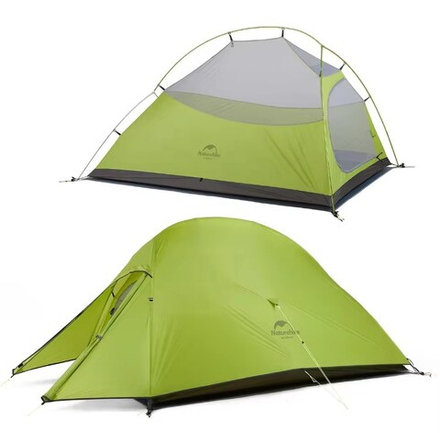 Палатка Naturehike Cloud Up 2-местная, алюминиевый каркас, зеленая, артикул NH17T001-T-MGR