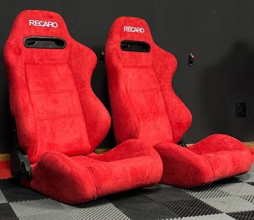 Сиденья спортивные JBR 1035 замша красная (2шт)