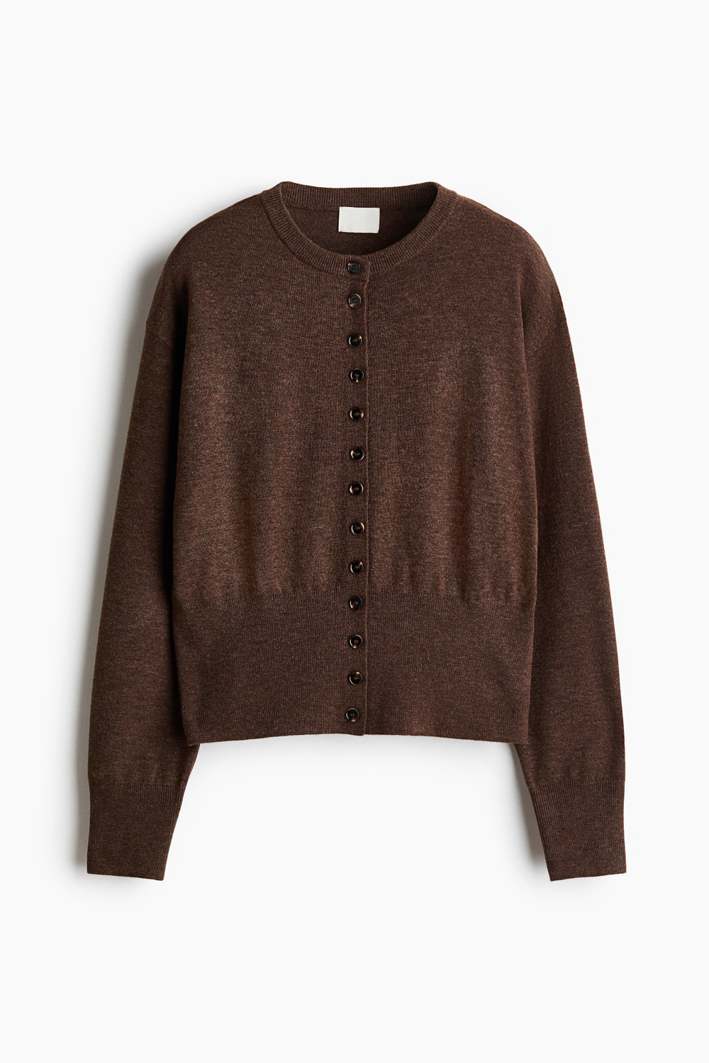 Тонкий трикотажный кардиган — Серый меланж - H&M