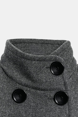 ZARA ШЕРСТЯНОЕ ПАЛЬТО, СЕРЫЙ