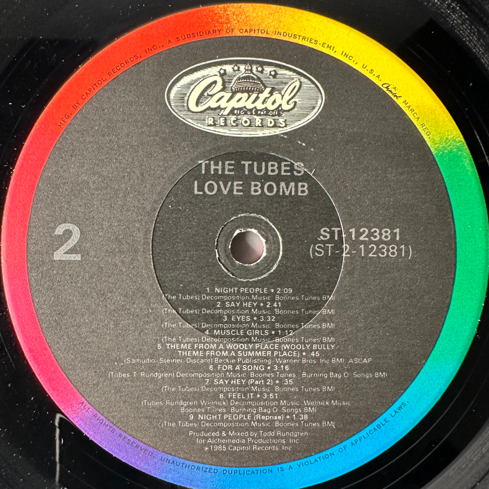 Tubes ‎– Love Bomb (США 1985г.)