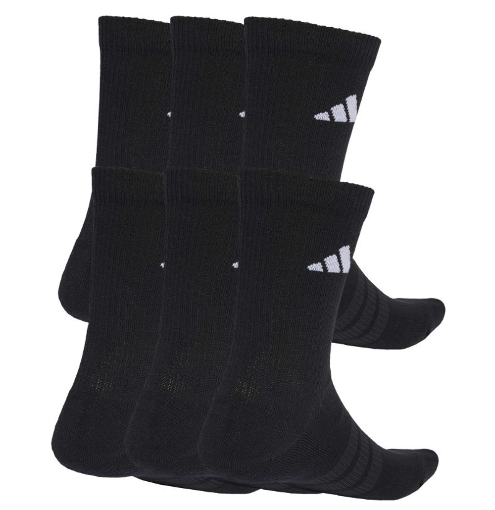 Носки теннисные Adidas Cushioned Crew 6P - black/black