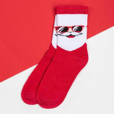 Носки "Cool Santa" р-р 16-18, красный 7023930 (KAFTAN), 1 шт.